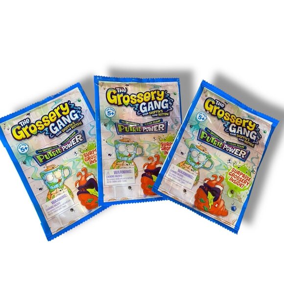 The Grossery Gang Putrid Power Blind Bags Lot Of 3 Mini Figure Moose Toys - Picture 1 of 4